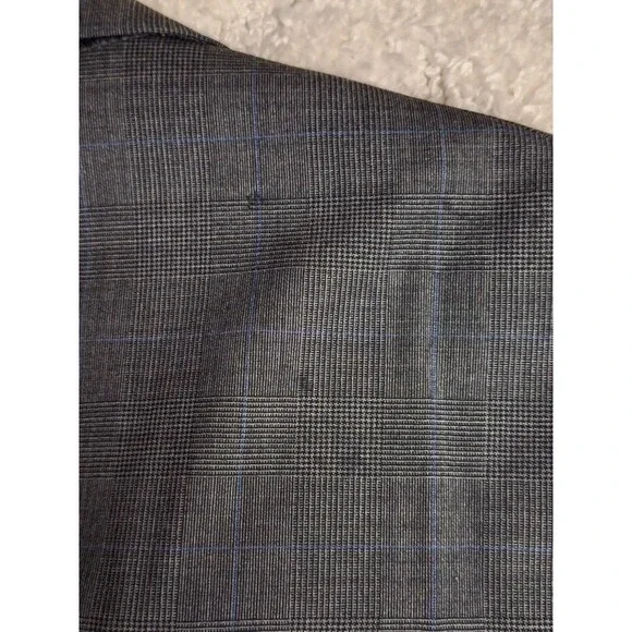 Brooks Brothers Explorer Fitzgerald Suit 42L 40x31 Gray Wool Windowpane 2 Button